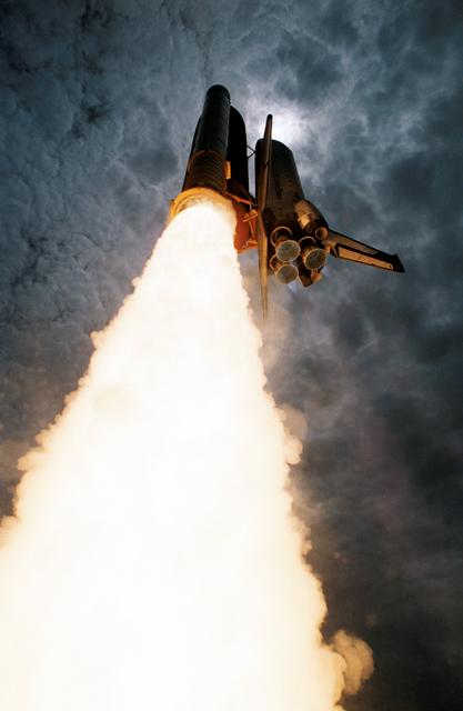 NASA image: STS-50 Columbia, OV-102, soars into the sky after KSC liftoff