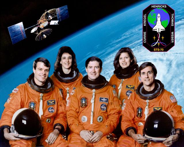 NASA image: STS-70 preflight crew portrait