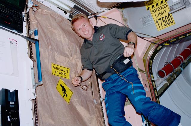 NASA image: Crewmember activity in the ISS Node 1