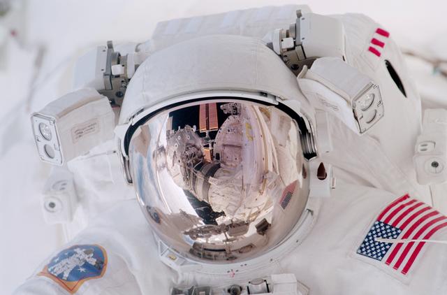 NASA image: Close view of Paul Richards during an EVA