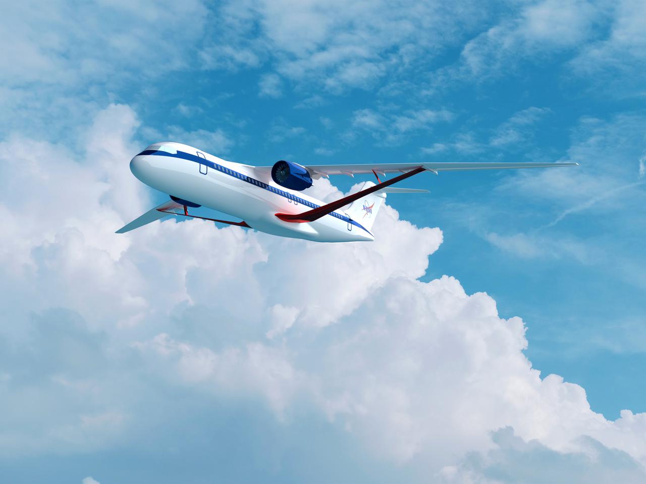 Notice anything different about the wings on this airliner? This conceptual truss-braced wing narrowbody is an aircraft with a 170ft span folding wing. By utilizing trusses, the aircraft can have longer, thinner wings with greater aspect ratios. This, in turn, translates into less drag and 5-10% less fuel burned.  The Transonic Truss-Braced Wing aircraft originated from a joint effort by NASA and Boeing to develop subsonic commercial transport concepts – meeting NASA-defined metrics in terms of reduced noise, emissions, and fuel consumption. The design is currently undergoing wind tunnel testing and other studies by NASA researchers.