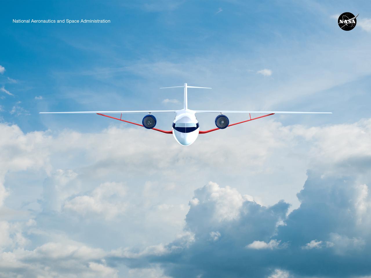 Notice anything different about the wings on this airliner? This conceptual truss-braced wing narrowbody is an aircraft with a 170ft span folding wing. By utilizing trusses, the aircraft can have longer, thinner wings with greater aspect ratios. This, in turn, translates into less drag and 5-10% less fuel burned.  The Transonic Truss-Braced Wing aircraft originated from a joint effort by NASA and Boeing to develop subsonic commercial transport concepts – meeting NASA-defined metrics in terms of reduced noise, emissions, and fuel consumption. The design is currently undergoing wind tunnel testing and other studies by NASA researchers.