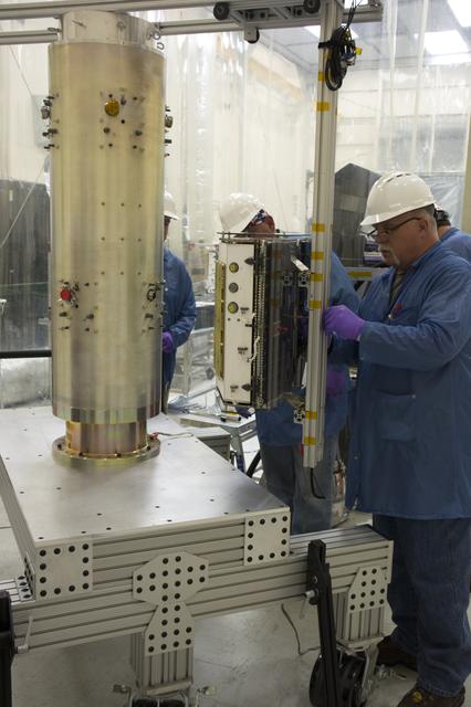 NASA image: Pegasus XL CYGNSS Microsats Installation on Deployment Module