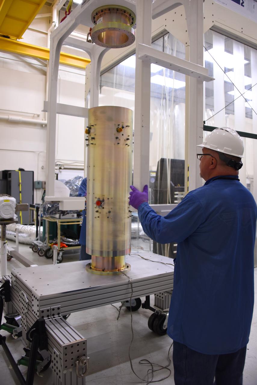 A technician with Orbital ATK checks out the micro satellites deployment module for NASA’s Cyclone Global Navigation Satellite System (CYGNSS) in Building 1555 at Vandenberg Air Force Base in California. CYGNSS is being prepared at Vandenberg, and then will be transported to NASA’s Kennedy Space Center in Florida aboard the Orbital ATK Pegasus XL rocket which will be attached to the Orbital ATK L-1011 carrier aircraft. CYGNSS will launch on the Pegasus XL rocket from the Skid Strip at Cape Canaveral Air Force Station. CYGNSS will make frequent and accurate measurements of ocean surface winds throughout the life cycle of tropical storms and hurricanes. The data that CYGNSS provides will enable scientists to probe key air-sea interaction processes that take place near the core of storms, which are rapidly changing and play a critical role in the beginning and intensification of hurricanes.
