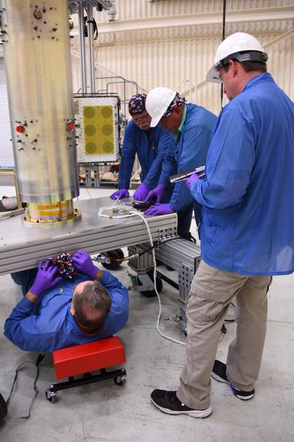 NASA image: Pegasus XL CYGNSS Microsats Installation on Deployment Module