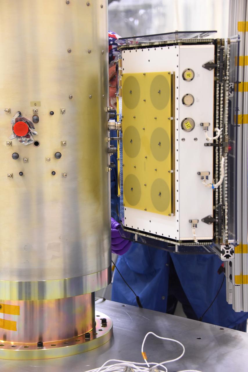 Technicians with Orbital ATK prepare to install the micro satellites on the deployment module for NASA’s Cyclone Global Navigation Satellite System (CYGNSS) in Building 1555 at Vandenberg Air Force Base in California. CYGNSS is being prepared at Vandenberg, and then will be transported to NASA’s Kennedy Space Center in Florida aboard the Orbital ATK Pegasus XL rocket which will be attached to the Orbital ATK L-1011 carrier aircraft. CYGNSS will launch on the Pegasus XL rocket from the Skid Strip at Cape Canaveral Air Force Station. CYGNSS will make frequent and accurate measurements of ocean surface winds throughout the life cycle of tropical storms and hurricanes. The data that CYGNSS provides will enable scientists to probe key air-sea interaction processes that take place near the core of storms, which are rapidly changing and play a critical role in the beginning and intensification of hurricanes. 