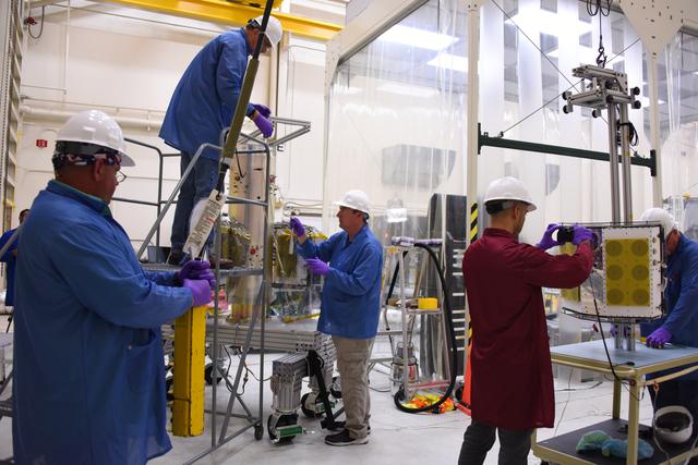 NASA image: Pegasus XL CYGNSS Microsats Installation on Deployment Module