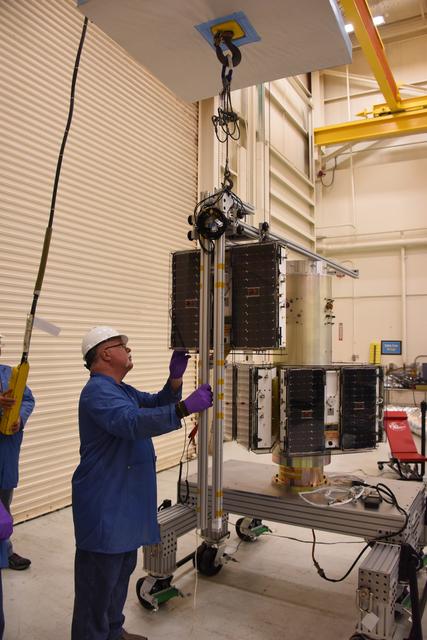 NASA image: Pegasus XL CYGNSS Microsats Installation on Deployment Module
