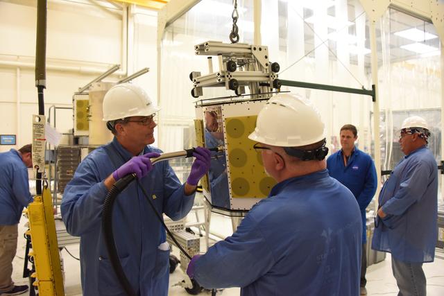 NASA image: Pegasus XL CYGNSS Microsats Installation on Deployment Module