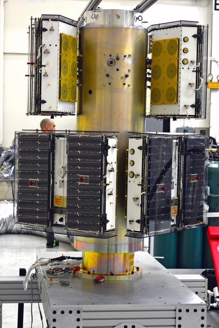 NASA image: Pegasus XL CYGNSS Microsats Installation on Deployment Module