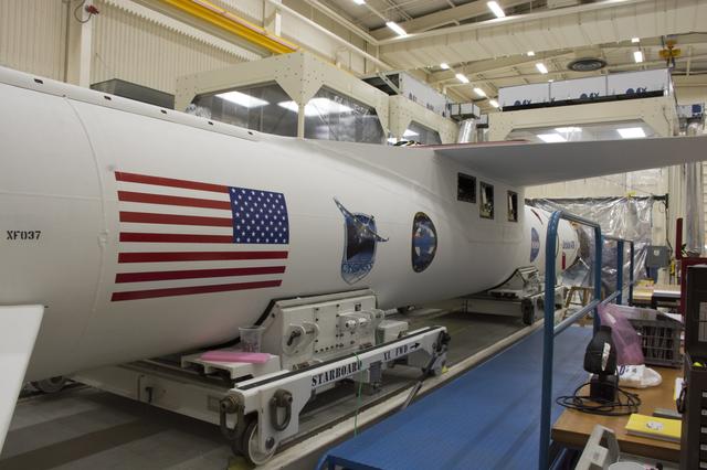NASA image: Pegasus XL CYGNSS Fairing Installation