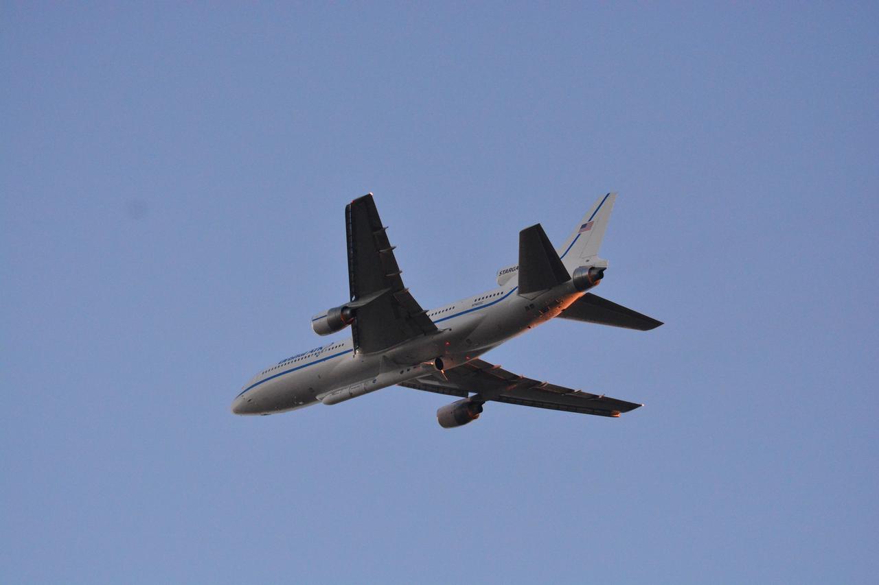 The Orbital ATK L-1011 Stargazer, with a Pegasus XL rocket mated to the underside of the aircraft, has just taken off from Vandenberg Air Force Base in California. On board Pegasus XL are eight NASA Cyclone Global Navigation Satellite System, or CYGNSS, spacecraft. The CYGNSS/Pegasus XL combination is being flown to NASA’s Kennedy Space Center in Florida. On Dec. 12, 2016, the carrier aircraft is scheduled to take off from the Skid Strip at Cape Canaveral Air Force Station and CYGNSS will launch on the Pegasus XL rocket with the L-1011 flying off shore. CYGNSS satellites will make frequent and accurate measurements of ocean surface winds throughout the life cycle of tropical storms and hurricanes. The data that CYGNSS provides will help scientists to probe key air-sea interaction processes that take place near the core of storms, which are rapidly changing and play a crucial role in the beginning and intensification of hurricanes.