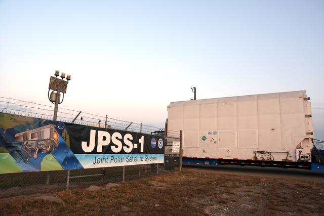 NASA image: Delta II JPSS-1 Spacecraft Arrival and Offload