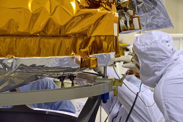 NASA image: JPSS-1 Spacecraft Mate to Payload Attach Fittings