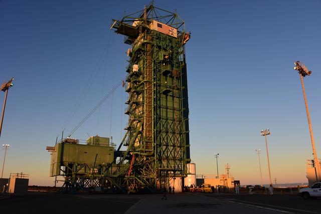 NASA image: JPSS-1 Spacecraft Transport to SLC-2, Lift & Mate to Delta II 