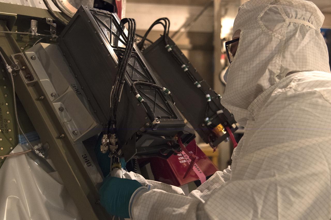 At Vandenberg Air Force Base in California, a Poly Picosatellite Orbital Deployer, or P-POD, container is installed on the Joint Polar Satellite System-1, or JPSS-1, spacecraft. P-PODS are auxiliary payloads launched aboard NASA expendable launch vehicles carrying up to three small CubeSats. The small cube-shaped satellites are part of NASA’s Educational Launch of Nanosatellite, or ELaNa, missions. The small payloads are designed and built by students from high school-level classes up to college and university students. JPSS is the first in a series of four next-generation environmental satellites in a collaborative program between the NOAA and NASA. Liftoff from Vandenberg's Space Launch Compex-2 atop a United Launch Alliance Delta II rocket is scheduled for 1:47 a.m. PST (4:47 a.m. EST), on Nov. 14, 2017.