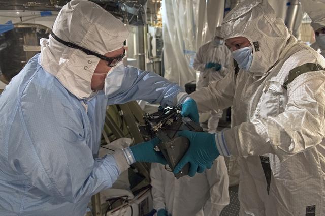 NASA image: JPSS-1 P-Pod Installation