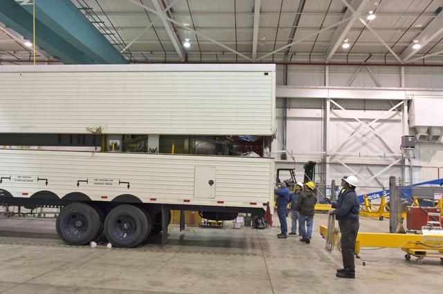 NASA image: Delta II ICESAT Second Stage Arrival