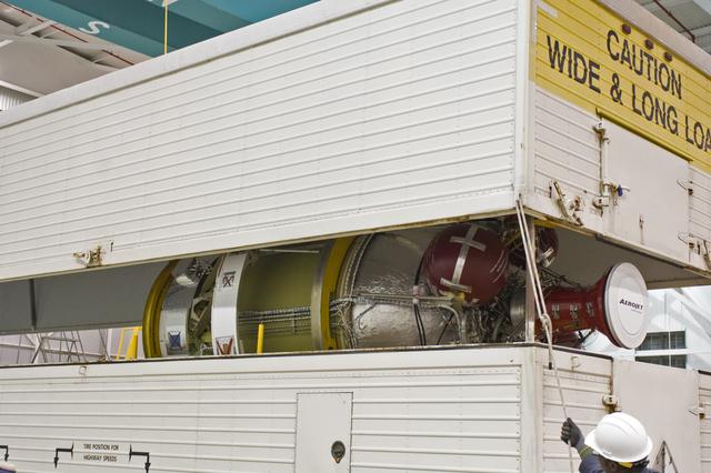 NASA image: Delta II ICESAT Second Stage Arrival