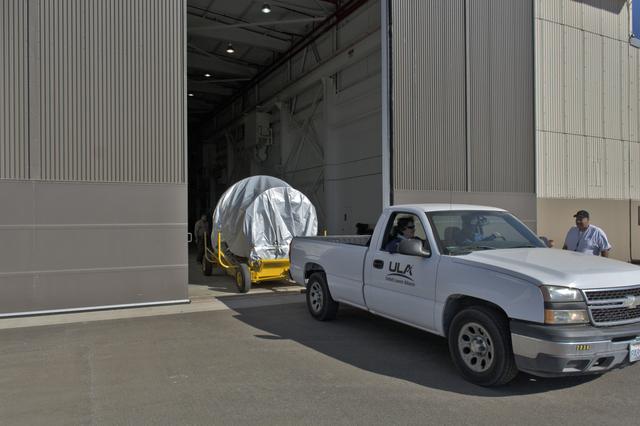 NASA image: Delta II ICESAT Second Stage Arrival