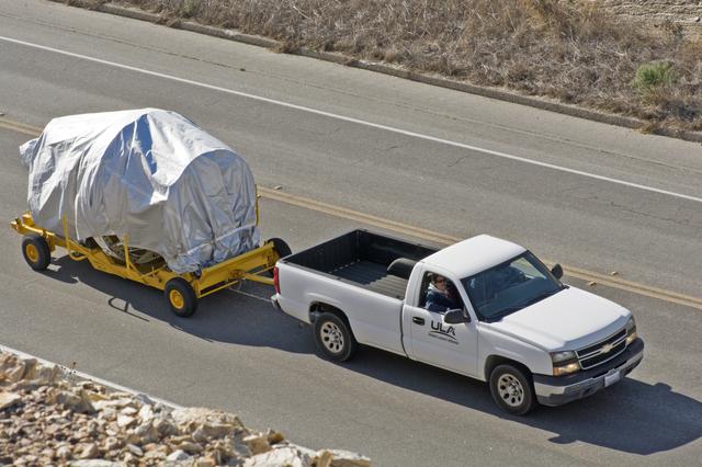 NASA image: Delta II ICESAT Second Stage Arrival