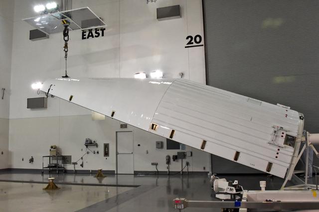 NASA image: InSight Atlas V Fairing Rotate to Vertical