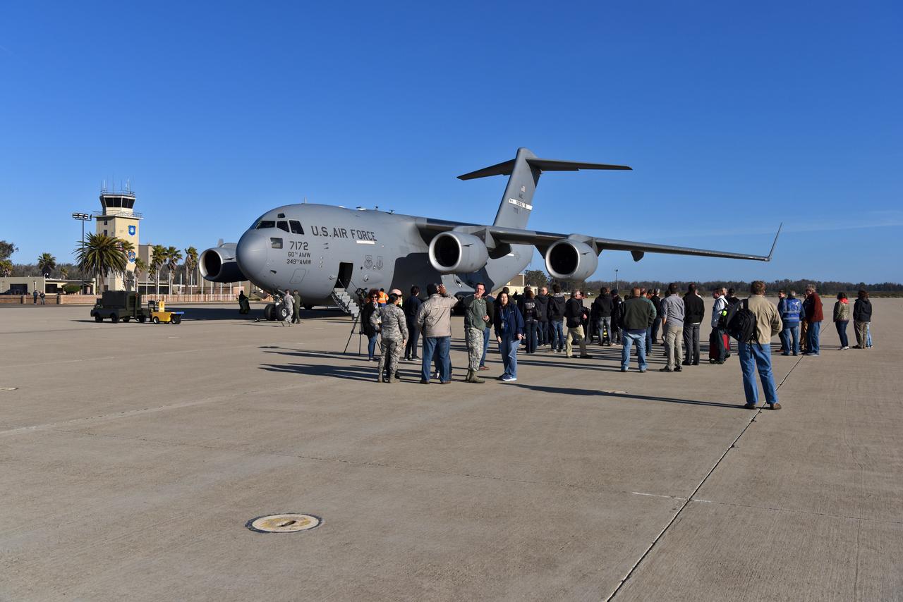A U.S. Air Force C-17 aircraft arrives at Vandenberg Air Force Base in California carrying NASA's Interior Exploration using Seismic Investigations, Geodesy and Heat Transport, or InSight, spacecraft designed to land on Mars. InSight was developed and built by Lockheed-Martin Space Systems in Denver, Colorado, and is scheduled for liftoff is May 5, 2018. InSight is the first mission to explore the Red Planet's deep interior. It will investigate processes that shaped the rocky planets of the inner solar system including Earth.