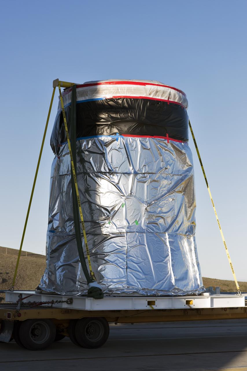 At Vandenberg Air Force Base in California, the aft stub adapter (ASA) and interstage adapter (ISA) for a United Launch Alliance (ULA) Atlas V arrives at Space Launch Complex 3. The launch vehicle will send NASA's Interior Exploration using Seismic Investigations, Geodesy and Heat Transport, or InSight, spacecraft to land on Mars. InSight is the first mission to explore the Red Planet's deep interior. InSight is scheduled for liftoff May 5, 2018. InSight will be the first mission to look deep beneath the Martian surface. It will study the planet's interior by measuring its heat output and listen for marsquakes. InSight will use the seismic waves generated by marsquakes to develop a map of the planet’s deep interior. The resulting insight into Mars’ formation will provide a better understanding of how other rocky planets, including Earth, were created. NASA’s Jet Propulsion Laboratory in Pasadena, California, manages the InSight mission for the agency’s Science Mission Directorate. InSight is part of NASA's Discovery Program, managed by its Marshall Space Flight Center in Huntsville, Alabama. The spacecraft, including cruise stage and lander, was built and tested by Lockheed Martin Space in Denver. Several European partners, including France's space agency, the Centre National d'Étude Spatiales, and the German Aerospace Center, are supporting the mission. United Launch Alliance of Centennial, Colorado, is providing the Atlas V launch service. NASA’s Launch Services Program, based at its Kennedy Space Center in Florida, is responsible for launch management.