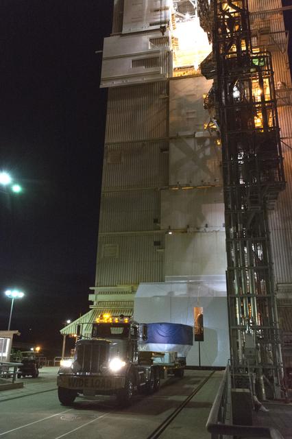 NASA image: InSight Atlas V Boattail Transport, Lift & Mate