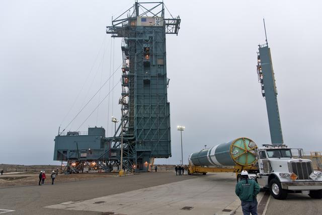 NASA image: Delta II ICESat-2 First Stage Booster Transport and LVOS