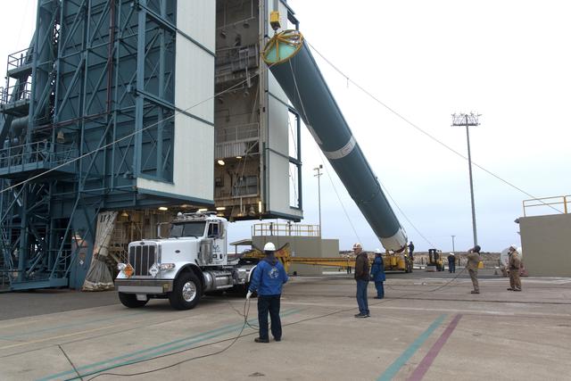 NASA image: Delta II ICESat-2 First Stage Booster Transport and LVOS