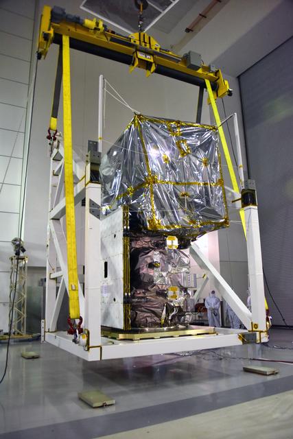 NASA image: Delta II ICESat-2 Spacecraft Rotation