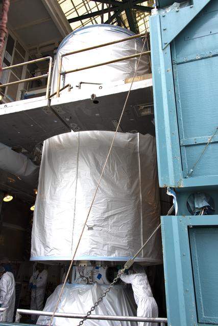 NASA image: Delta II ICESat-2 Transport from Astrotech to SLC-2, Lift and Ma