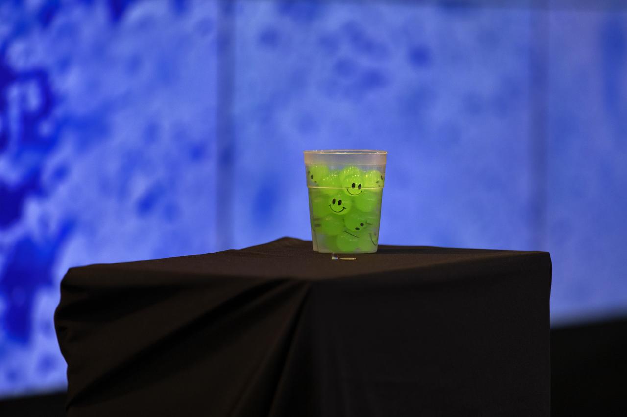 A photon demonstration was conducted in front of news media and social media participants during a prelaunch mission briefing for NASA's Ice, Cloud and land Elevation Satellite-2 (ICESat-2), a mission to measure the changing height of Earth's ice, on Sept. 13, 2018 at Vandenberg Air Force Base (VAFB) in California. ICESat-2 will launch aboard a United Launch Alliance Delta II, the rocket’s final mission, from Space Launch Complex 2 at VAFB. Launch is scheduled for 8:46 a.m. EDT (5:46 a.m. PDT). The satellite will measure the height of our changing Earth, one laser pulse at a time, 10,000 laser pulses per second. ICESat-2 will provide scientists with height measurements that create a global portrait of Earth's third dimension, gathering date that can precisely track changes of terrain, including glaciers, sea ice and forests.