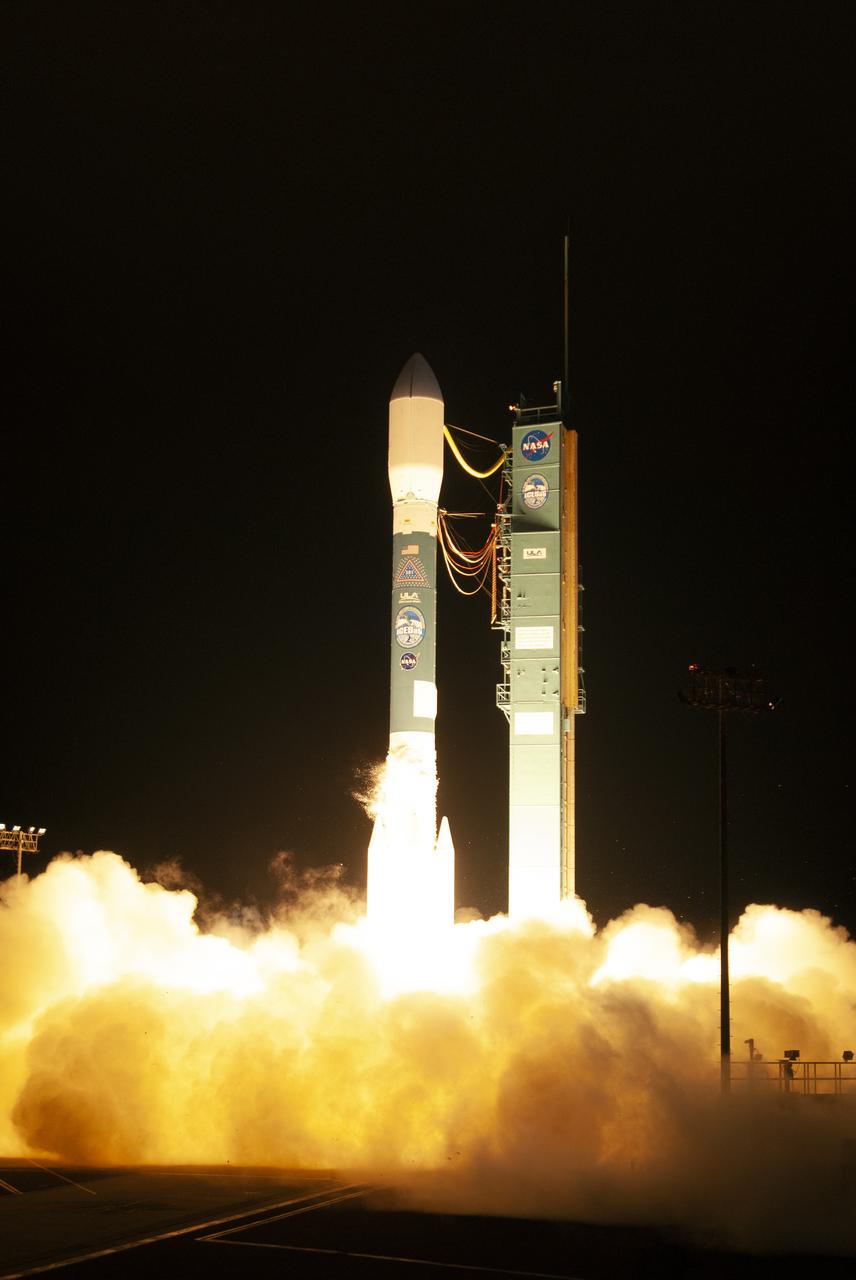 The final United Launch Alliance Delta II rocket lifts off from Space Launch Complex 2 at Vandenberg Air Force Base in California, on Sept. 15, 2018, carrying NASA's Ice, Cloud and land Elevation Satellite-2 (ICESat-2). Liftoff was at 9:02 a.m. EDT (6:02 a.m. PDT). The satellite will measure the height of our changing Earth, one laser pulse at a time, 10,000 laser pulses per second. ICESat-2 will provide scientists with height measurements that create a global portrait of Earth's third dimension, gathering date that can precisely track changes of terrain, including glaciers, sea ice and forests.