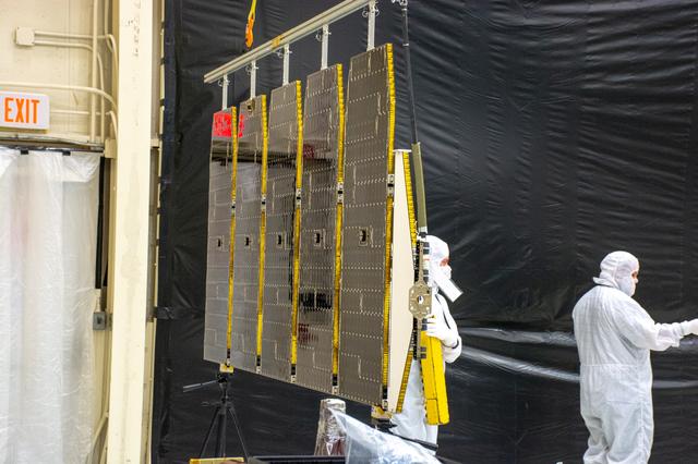 NASA image: Pegasus ICON Solar Array Panel Removal
