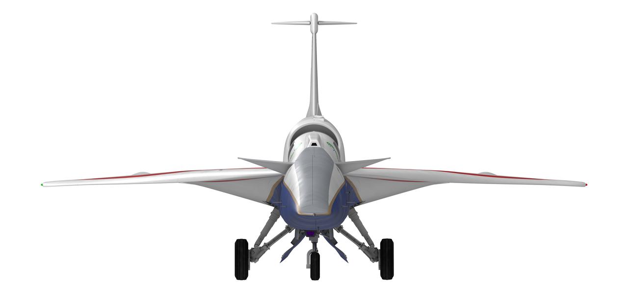Artist concept of the X-59 front view.