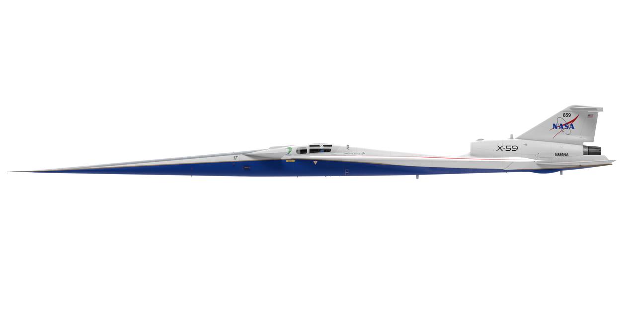 Artist concept of the X-59 side view (left side)