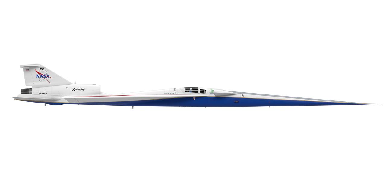 Artist concept of the X-59 side view (right side)