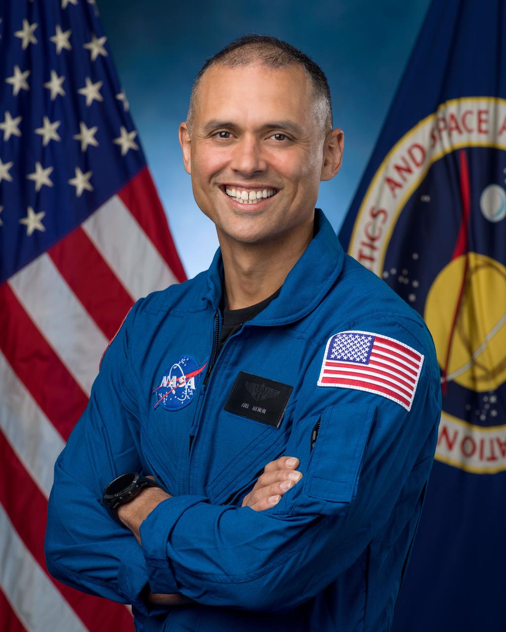Astronaut Candidate Individual Portrait, Anil Menon - ASCAN Class of 2021.  Photo Date: December 3, 2021.  Location: Building 8, Room 183 - Photo Studio.  Photographer: Robert Markowitz