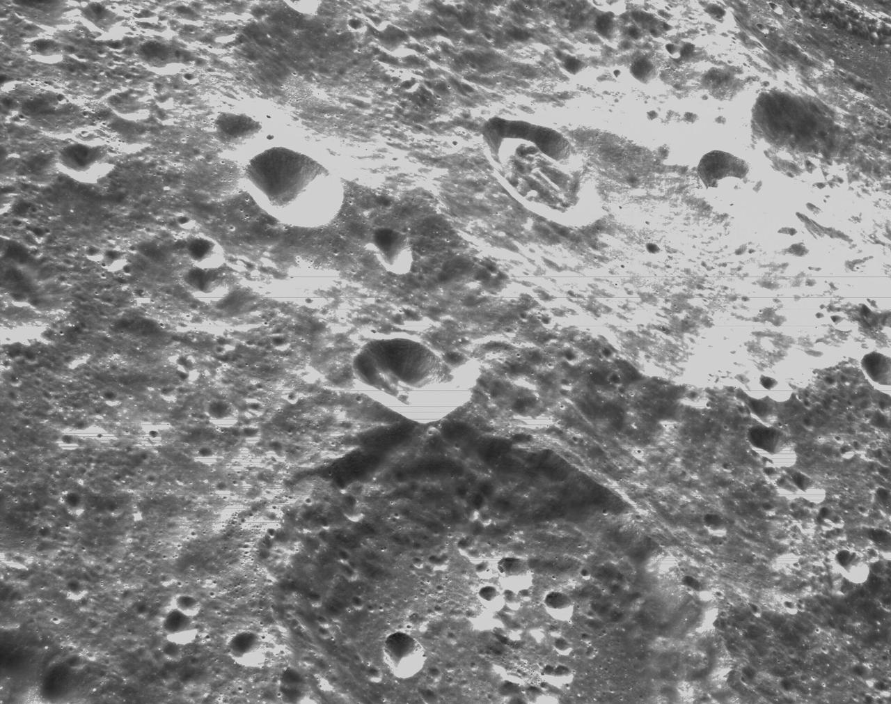 art001e000337 (Nov. 21, 2022) – On the sixth day of the Artemis I mission, Orion’s optical navigation camera captured black-and-white images of craters on the Moon below. Orion uses the optical navigation camera to capture imagery of the Earth and the Moon at different phases and distances, providing an enhanced body of data to certify its effectiveness under different lighting conditions as a way to help orient the spacecraft on future missions with crew.