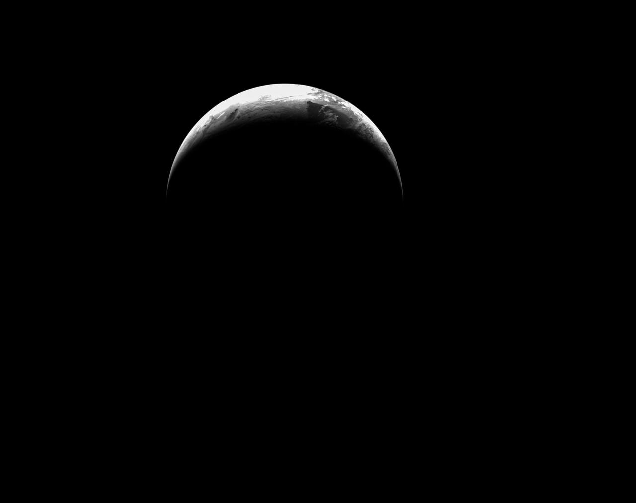 art001e003070 (Dec. 11, 2022) On the day of its return to Earth, Orion’s optical navigation camera captured this image of the planet. The spacecraft splashed down at 12:40 p.m. EST Dec. 11, completing the Artemis I mission and paving the way for future Artemis missions to land the first woman and first person of color on the Moon.