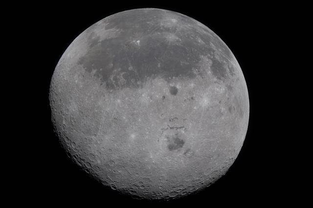 In this view of the Moon, the near side (the hemisphere we...