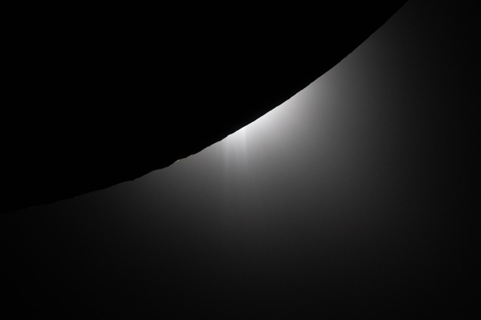 art002e010782 (April 6, 2026) - In this view captured by the Artemis II crew on the Orion spacecraft, a wedge...