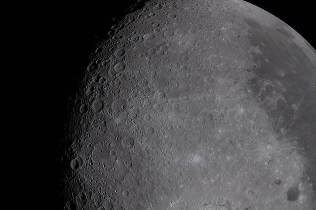Multiple lunar landmarks come into view in this image, many...