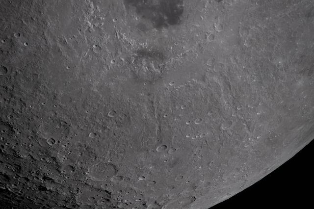 This view of the southwest portion of Orientale Basin...