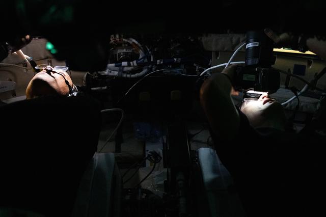 Artemis II Pilot Victor Glover, on the left, and Mission...