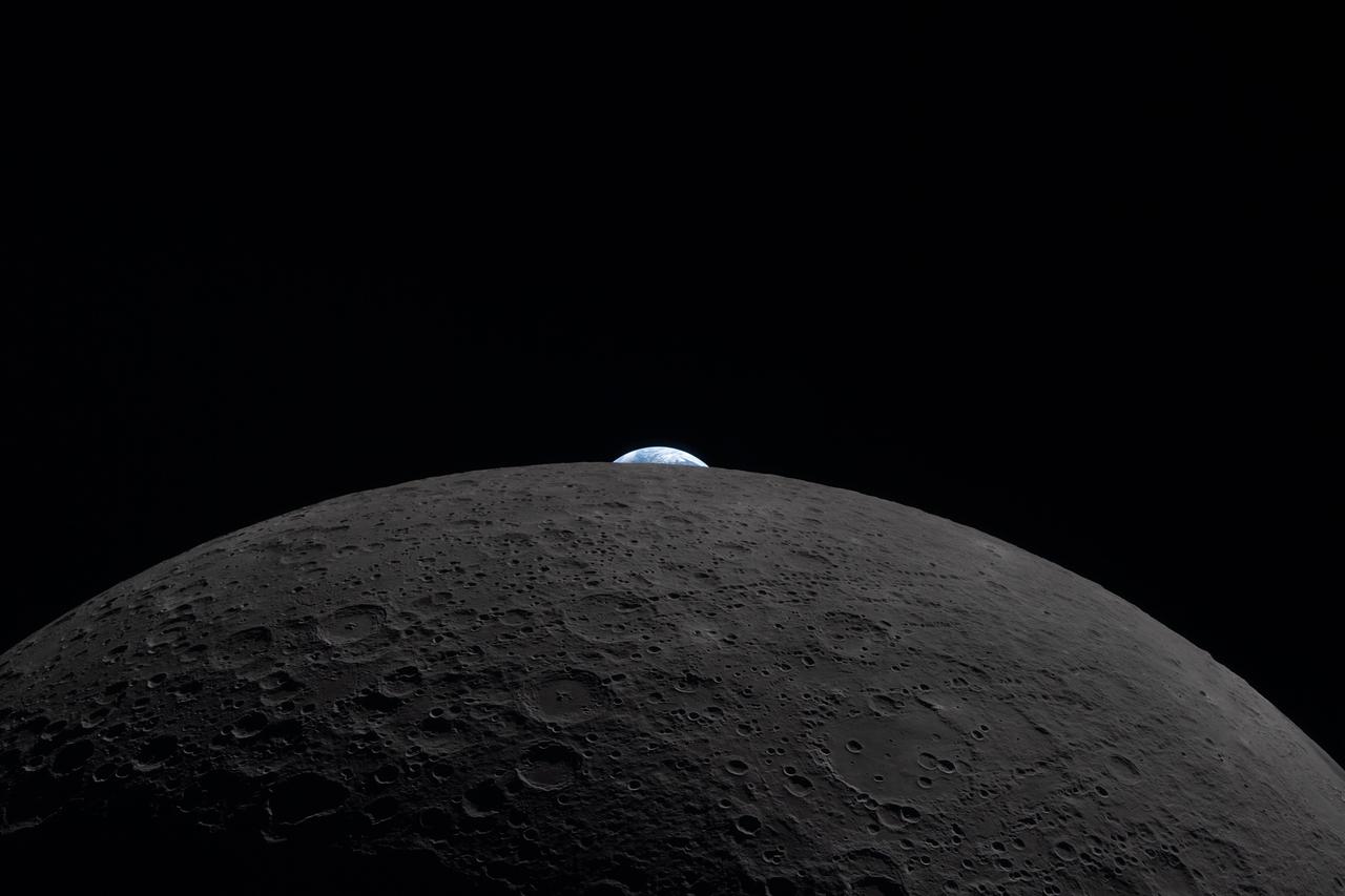 Taking a Peek at Earth from the Far Side of the Moon