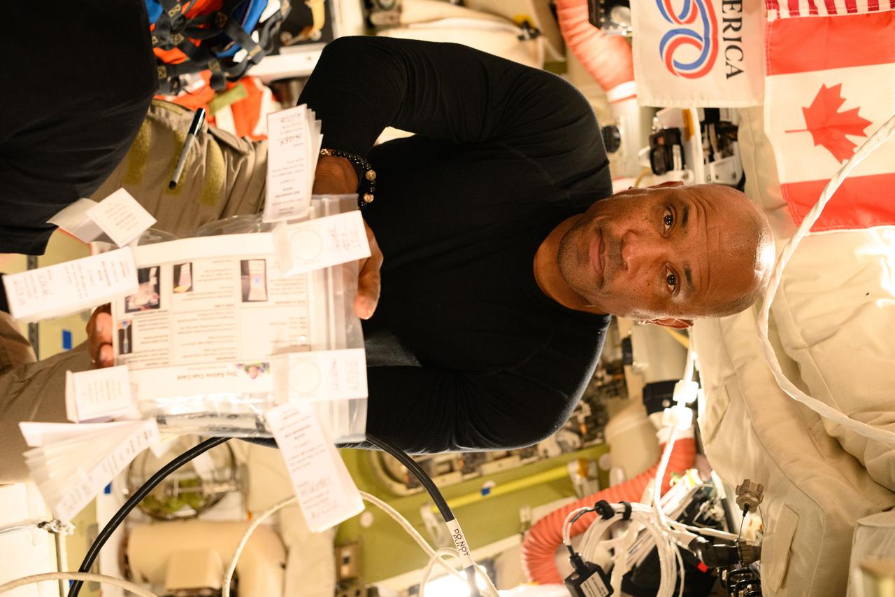 Victor Glover Shows Off Immune Biomarkers Sample Bag