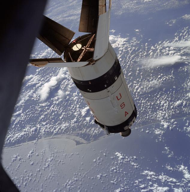 NASA image: Apollo 7/S-IVB Rendezvous in space
